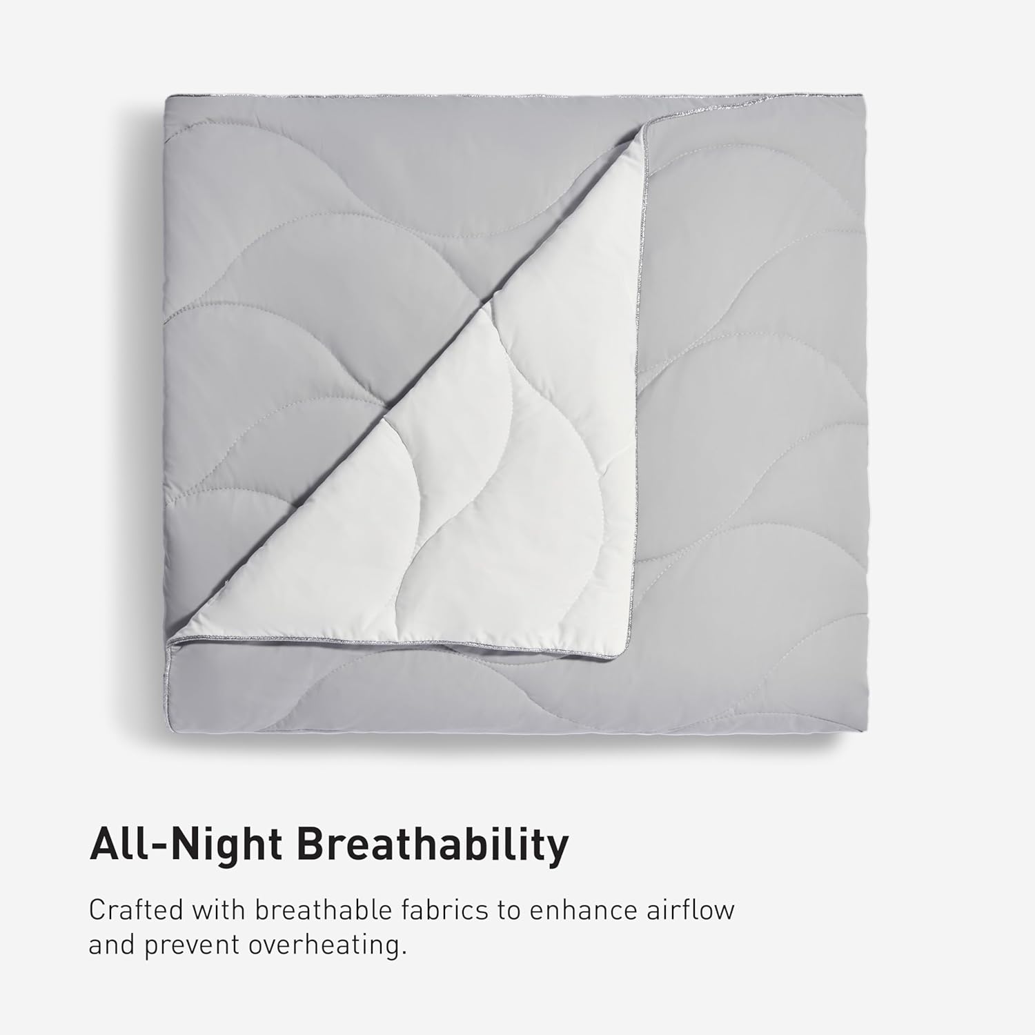 Bedgear Cooling Performance Throw Blanket – Breathable, Moisture-Wicking, Cooling Technology, Soft & Silky Feel Seasons, Machine Washable – for Bed, Couch, Chair – 50” x 70” – Grey