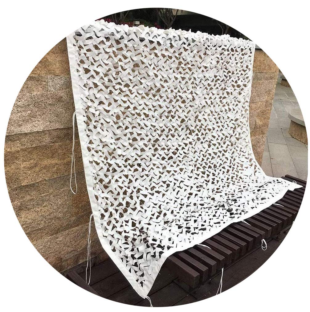 WWJQ 210D Snow Camo Netting Sunscreen Camouflage Net, Lightweight Durable, for Sunshade Party Decorations on Halloween Christmas,Multiple Sizes