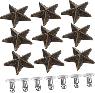 Abaodam Rebites 10 Pçs Rebites Roupas Punk Spikes Crafting DIY Studs Punk Spike Artesanato Estrela Rebite Kit Rebite Artesanato Roupas De Metal Rebite Acessórios De Unhas De Metal