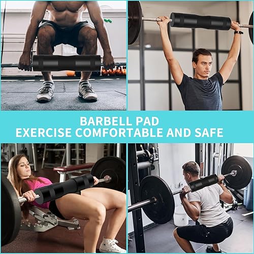 Miniatura 2 de Set de almohadillas para barra SINYWAY para sentadillas, 10 piezas, almohadillas de espuma para empujes de cadera, almohadilla para barra de Negro