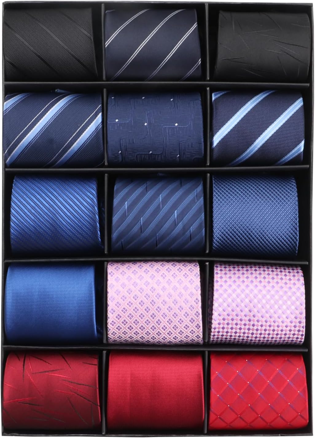 kaxilu Men's Classic Jacquard Neck Ties for Men Classy 15PCS Men's Tie Woven Jacquard Ties Party Suit