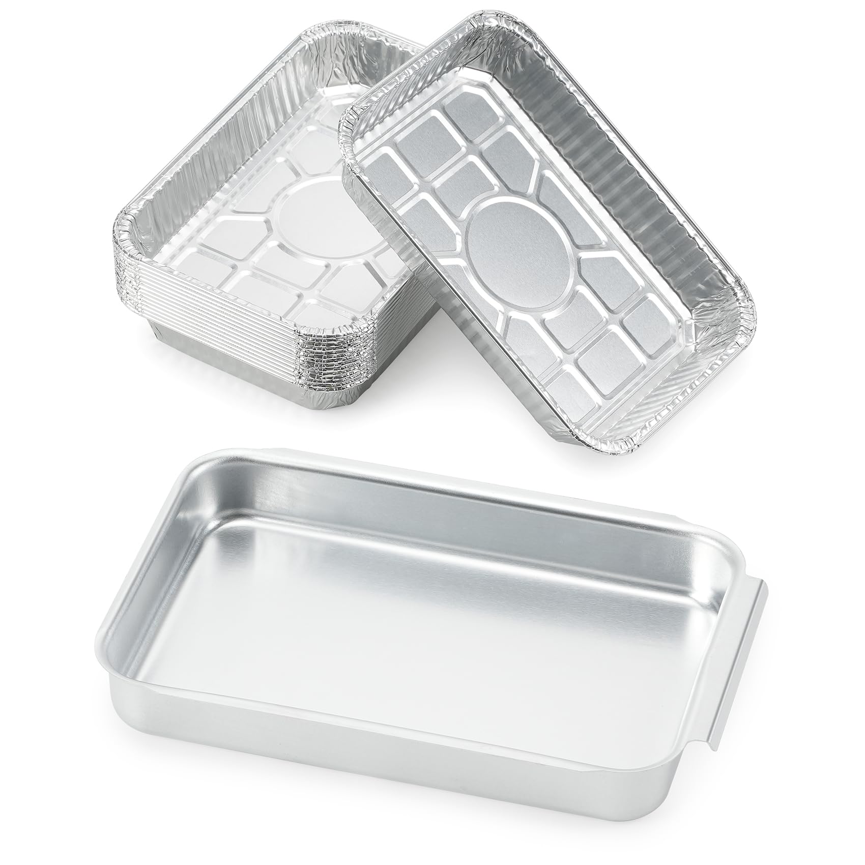 onlyfire Kit de Bac Récupérateur de Graisse pour Barbecue à Gaz Weber Spirit 2025 et Genesis 2022 - Inclus 1 Bac en Aluminium Robuste et 15 Barquettes Jetables - Accessoire Barbecue 22,8 x 15,5 cm