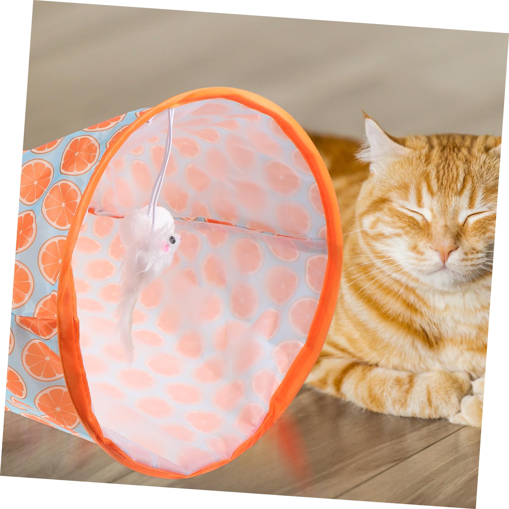Mipcase 3pezzi Tunnel Per Gatti Con Pompon Gioco Interattivo Per Istinto Di Esplorazione Giocattolo Per Uso Ed Esterno Per Amici Con Animali Domestici Spazio Privato Sicuro e Confortevole