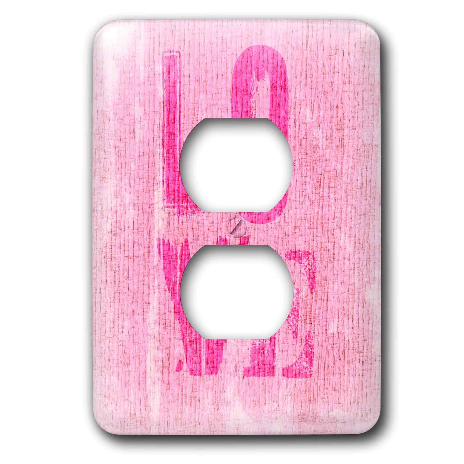 Art cool citation Love In Pink plaque de prise 2 gang décorative 3dRose lsp_31457_6