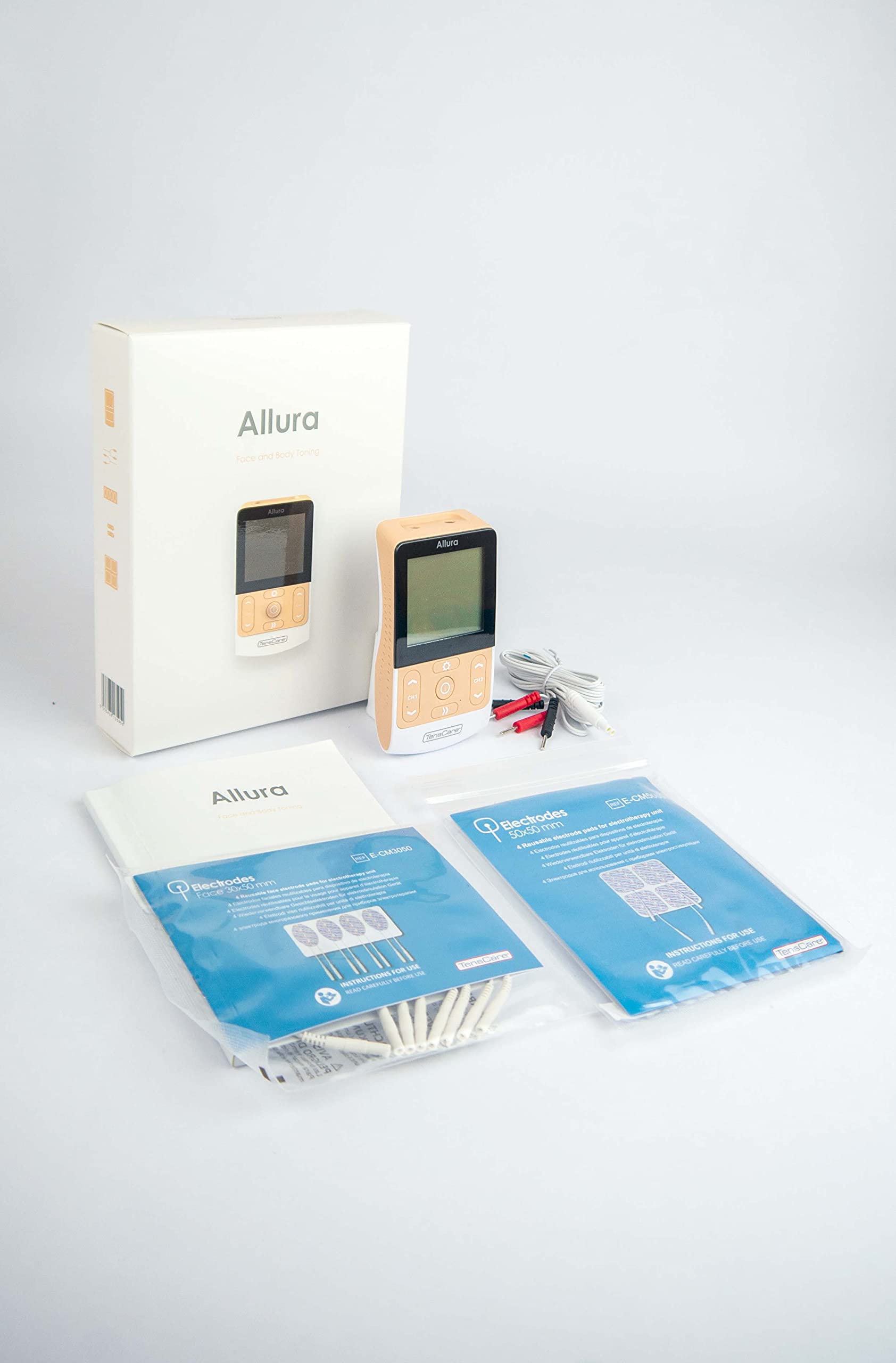 TensCare Allura 8-in-1 EMS Massager für Ganzkörperformung, Erholung nach der Geburt, Reduzierung von Cellulite und Gesichtsstärkung.