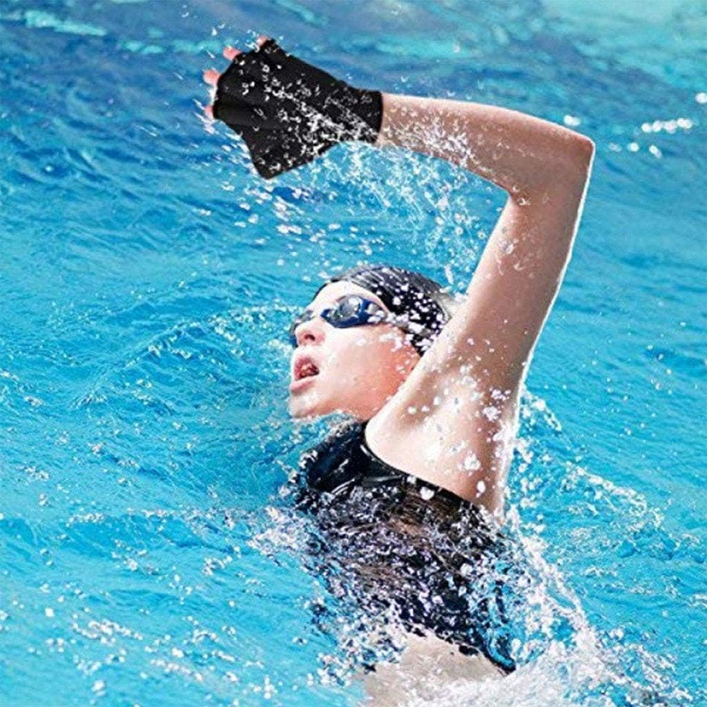 YMLHOME 1 Pair Aquatic Swim Gloves Training Swimming Gloves Neoprene Water Resistance Webbed Gloves for Men Women Adults Water Fitness Training (Blue) : Sports & Outdoors