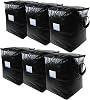 6 Pack 91L Storage Bags for Clothes, Moving Bags Heavy Duty Extra Large with Reinforced Handle, Storage Containers for Organizing Bedding, Blanket, Sheets, Pillows, Toys, Christmas Decorations