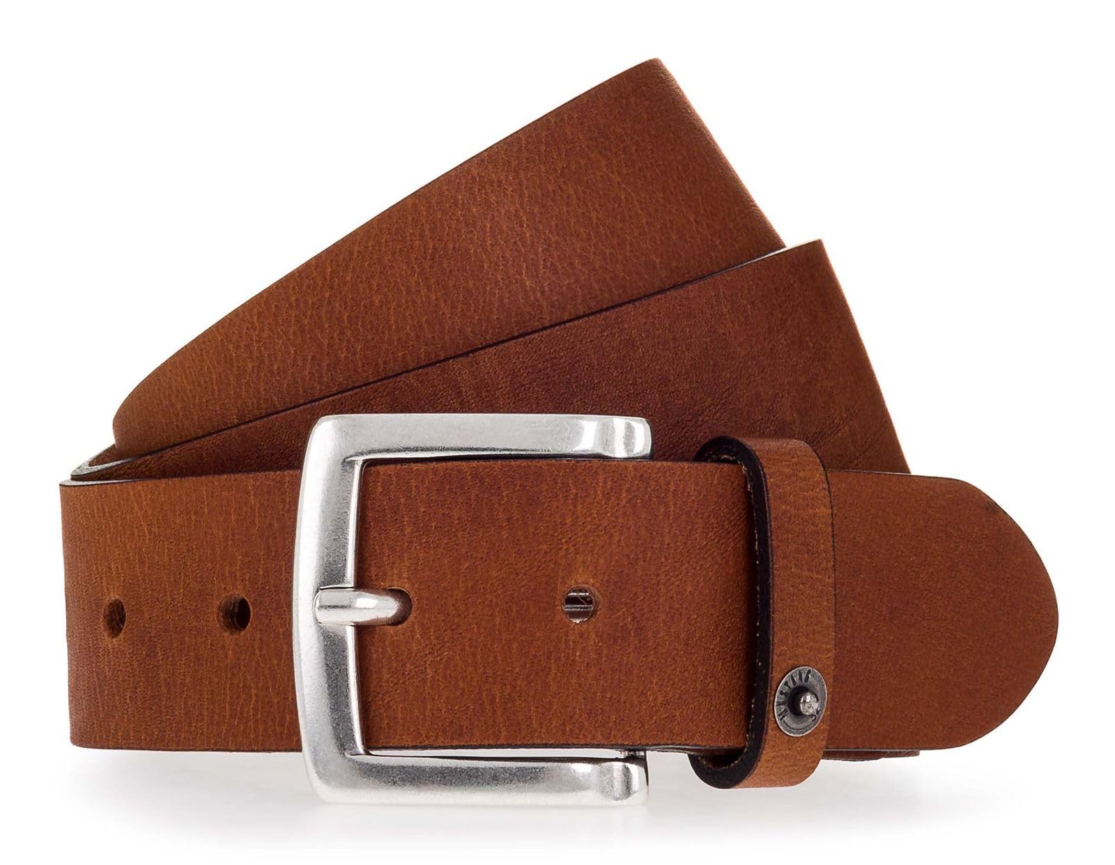 Ceinture cuir MUSTANG 40mm W100 Cognac robuste anti-déformation
