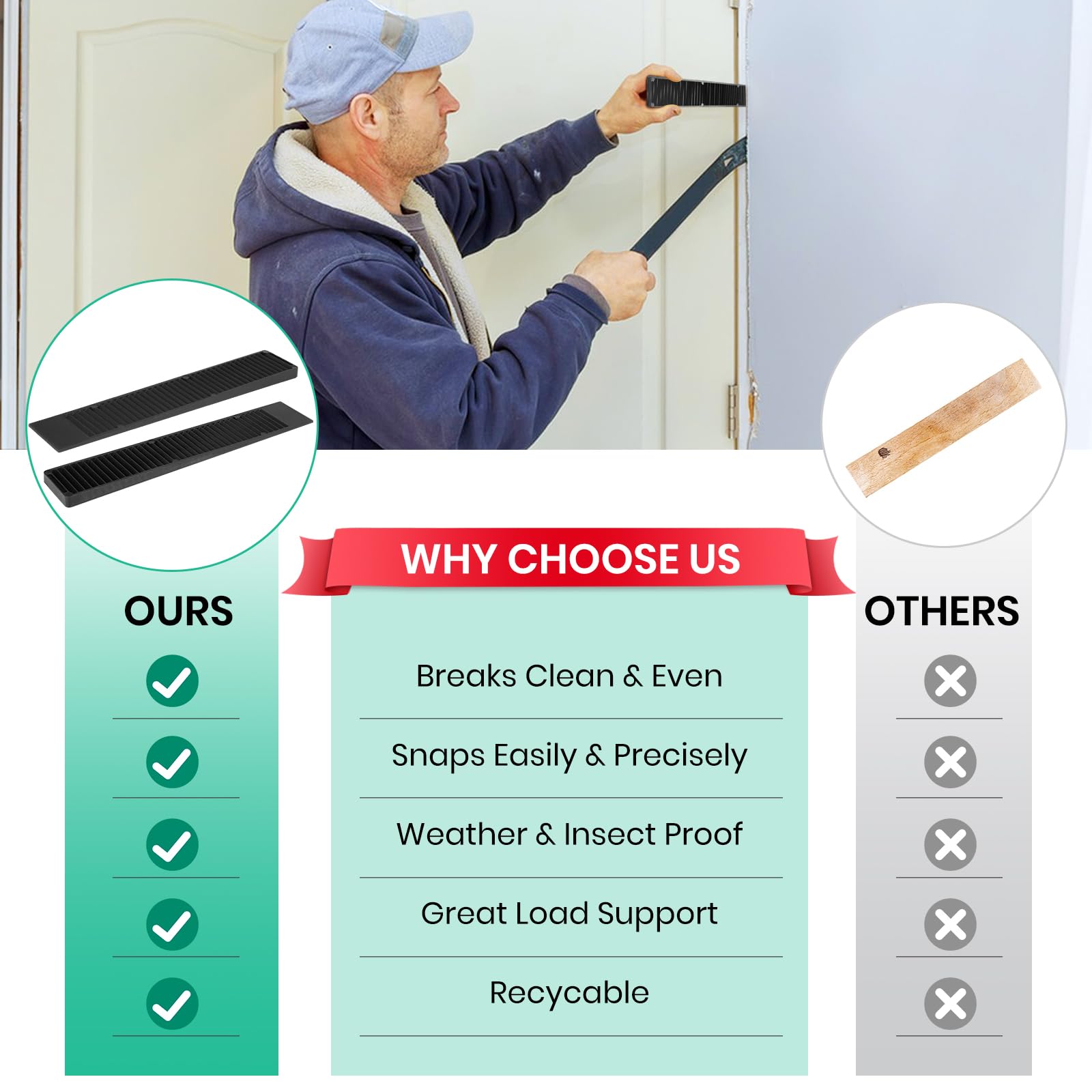 Aczyqws Composite Shims 20pcs Furniture Shims Leveling Wedges Toilet