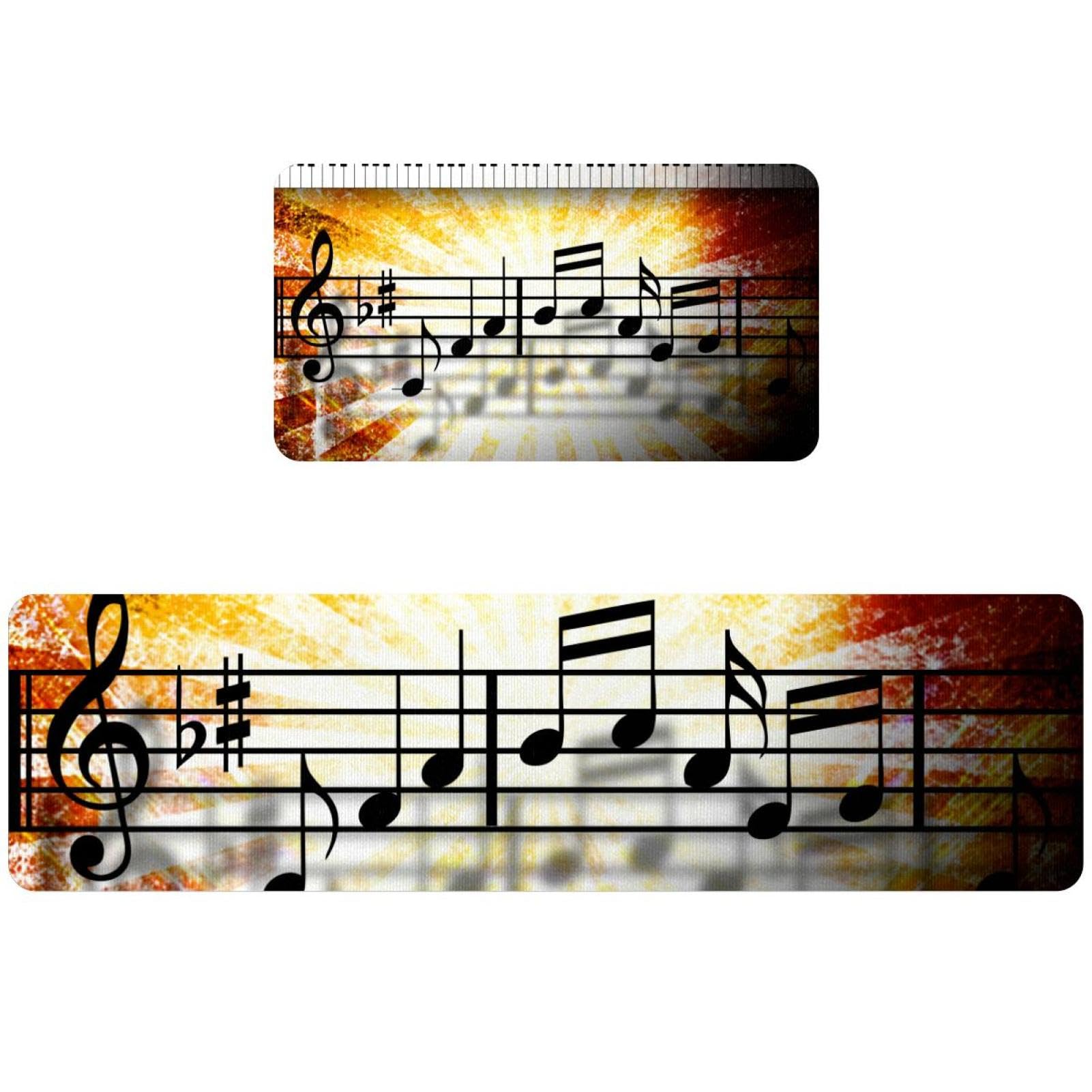 Tapis de sol buanderie et cuisine lavable au style piano grunge