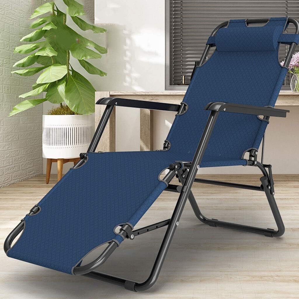 Sun Lounger Garden Chairs Foldable Deck Chair Deck Chair Recliner, Zero Gravity Reclining Patio Chairs Rust Resistant Portable Heavy People Outdoor Folding Lounger Chair (Color, No pad),No Pad