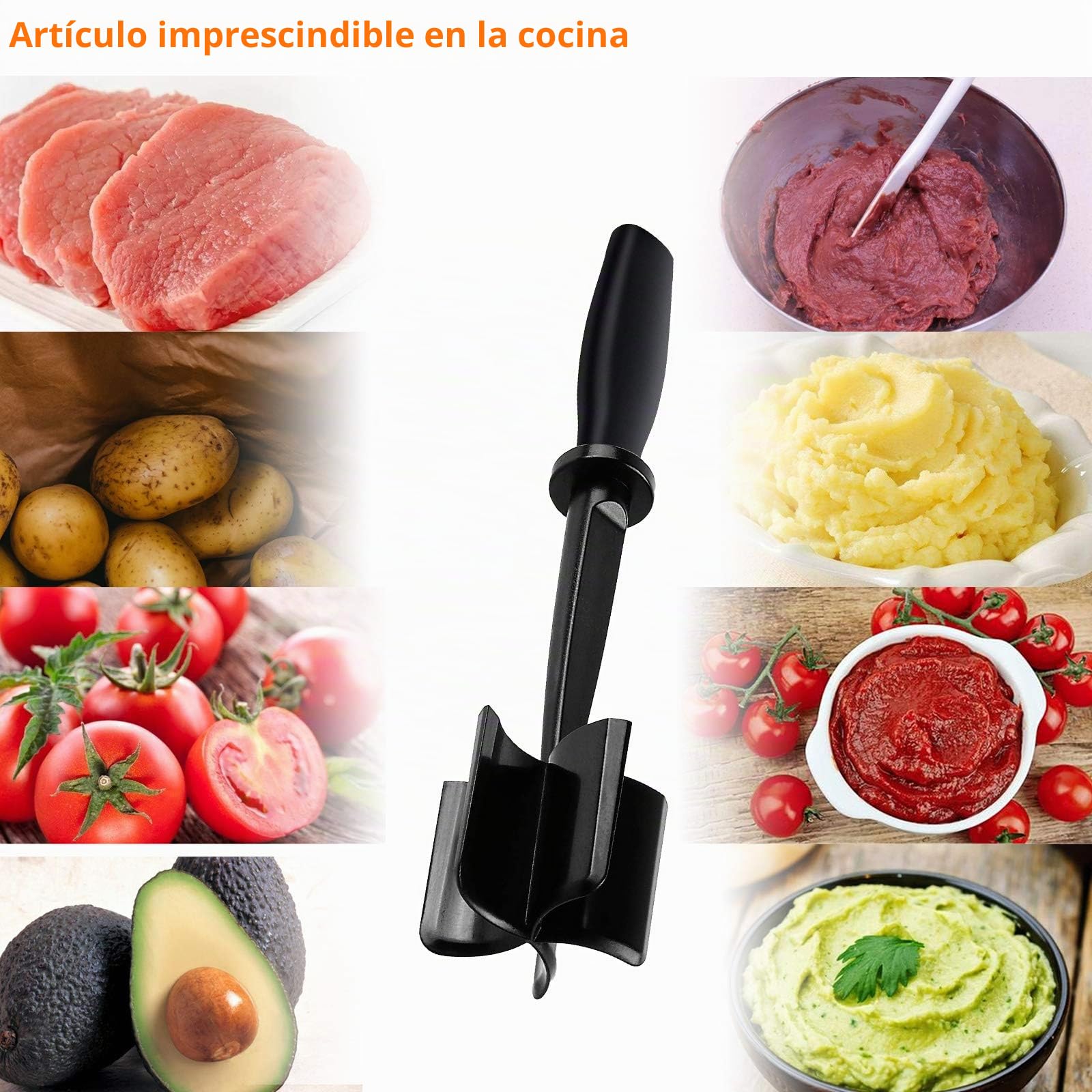Picador de carne, picador de carne molida, triturador multifuncional resistente al calor y picador de mezcla para carne de hamburguesa, carne molida, pavo y más