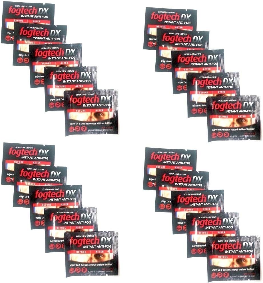 FogTech MotoSolutions DX Anti-Fog Wipes - 20 Pack