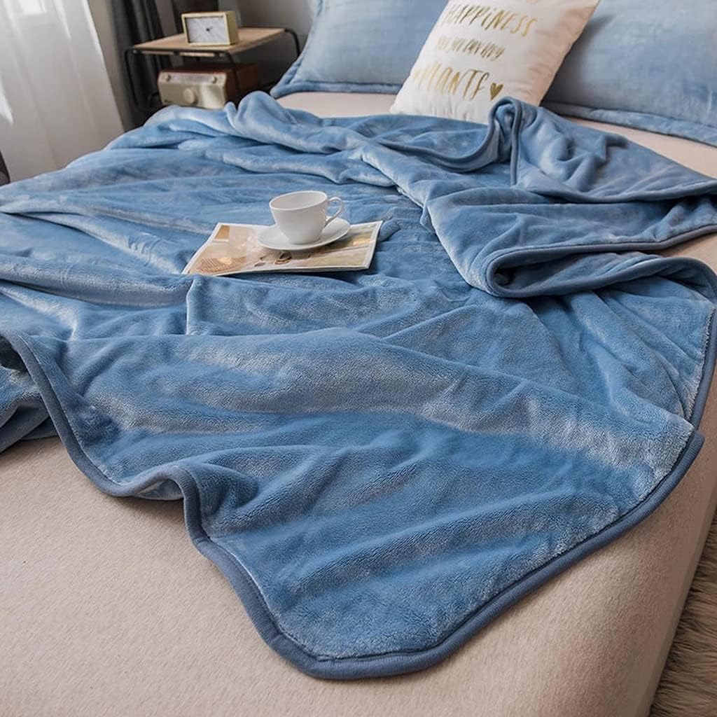 Solid Color Weighted Blanket Super Soft Bedspread on The Bed Office Air-Conditioning Blanket (Color : H Size : 180x200cm) (G 120x200cm)