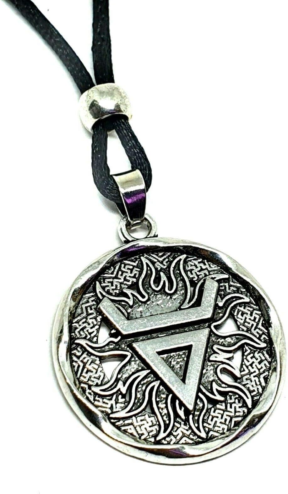 Slavic Health Wealth Pendant Veles Volos Pagan Corded Lace Necklace Jewellery