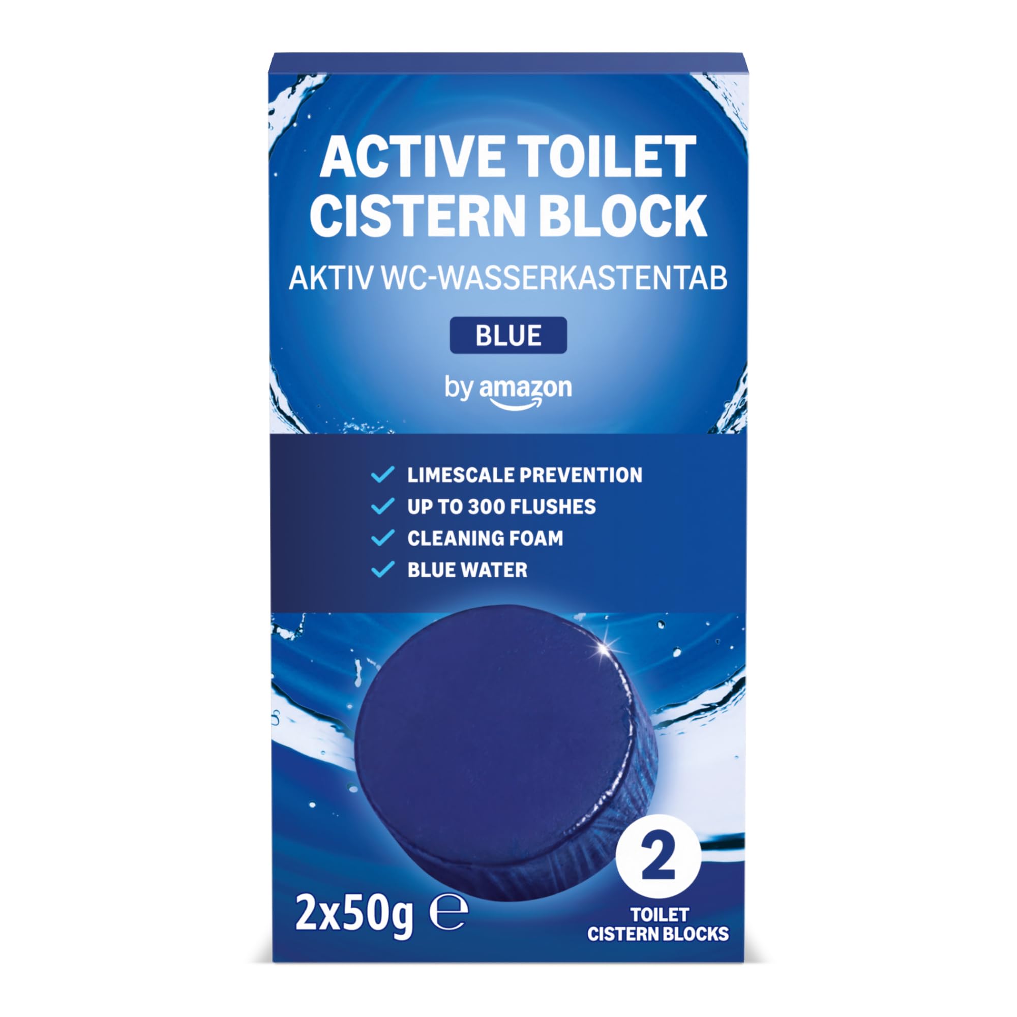 by Amazon Blocco per cassetta WC, 1 pezzo, colore: blu