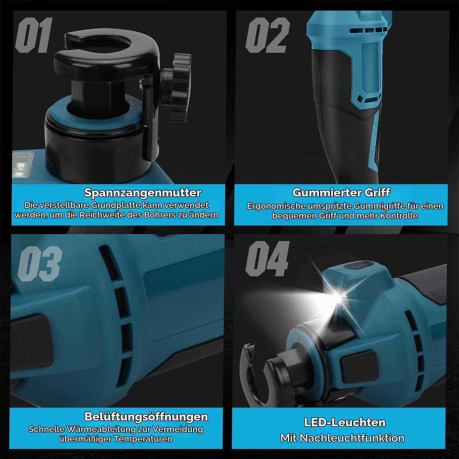 Akku-Rotationsschneider Trockenbaufräser für Makita 18V, Ohne Akku