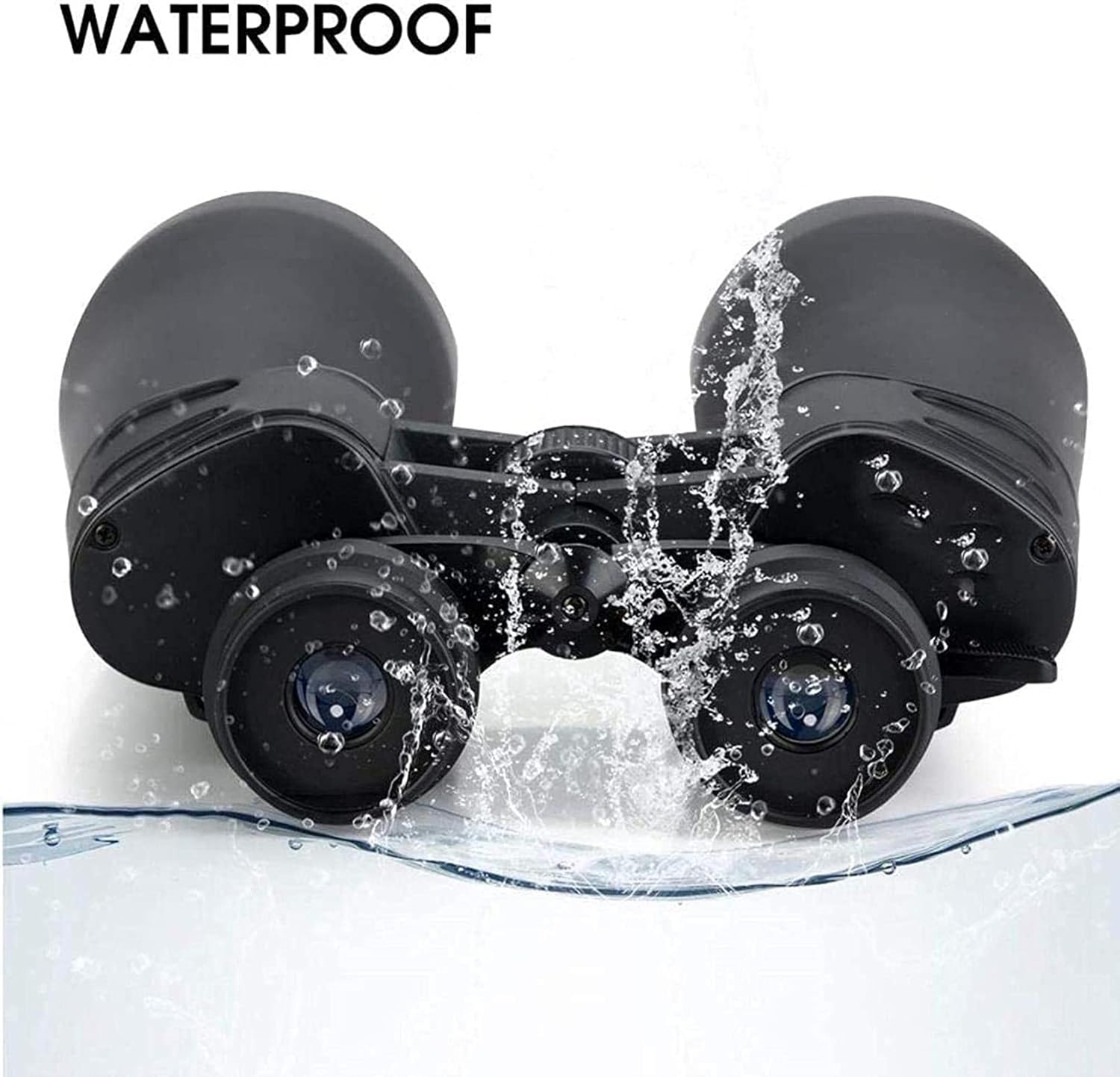 MMAXZ Binoculars with water splashing, indicating water resistance
