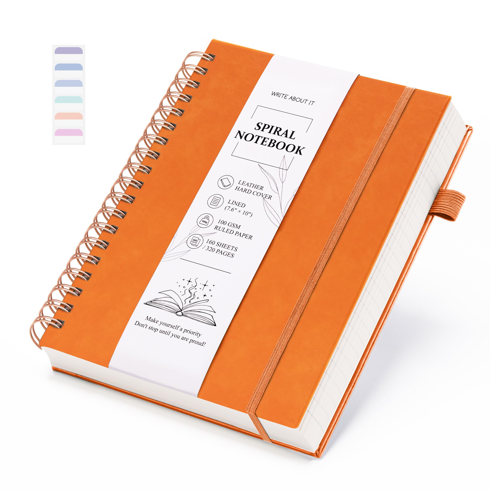 Amazon.com : Lined Spiral Journal Notebook with 320 Numbered