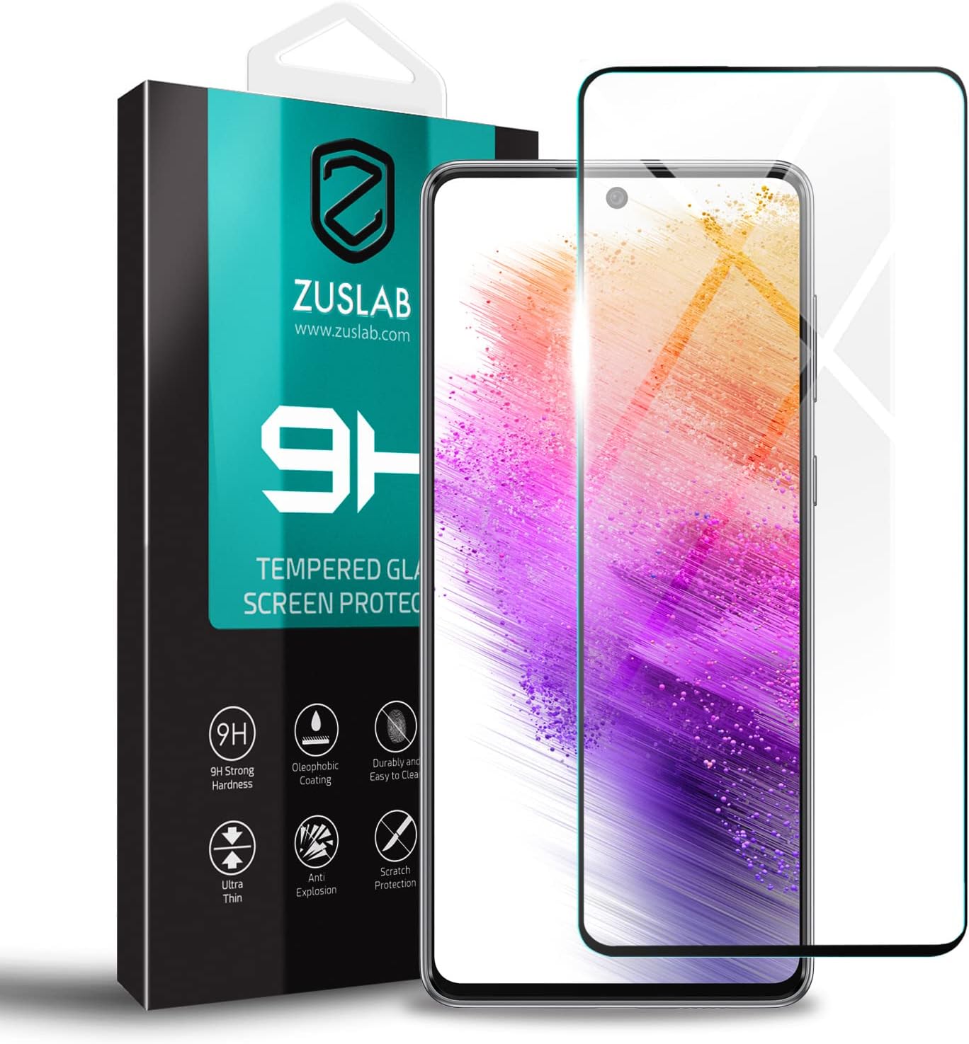 ZUSLAB Screen Protector for Galaxy A73 5G Screen Protector, Tempered