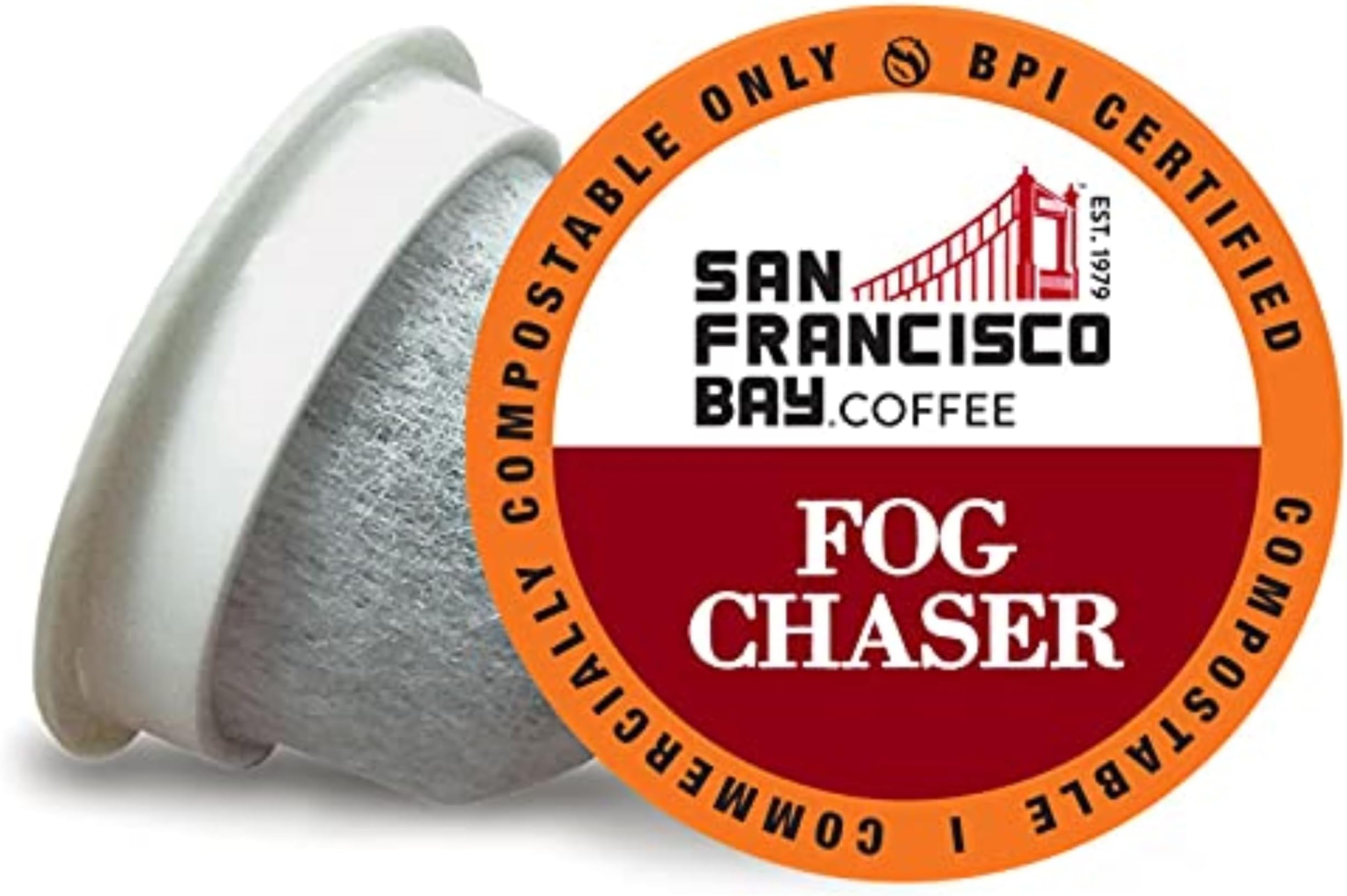 San Francisco Bay Compostable Coffee Pods - Fog Chaser (12 Ct) K Cup Compatible including Keurig 2.0, Medium Dark Roast