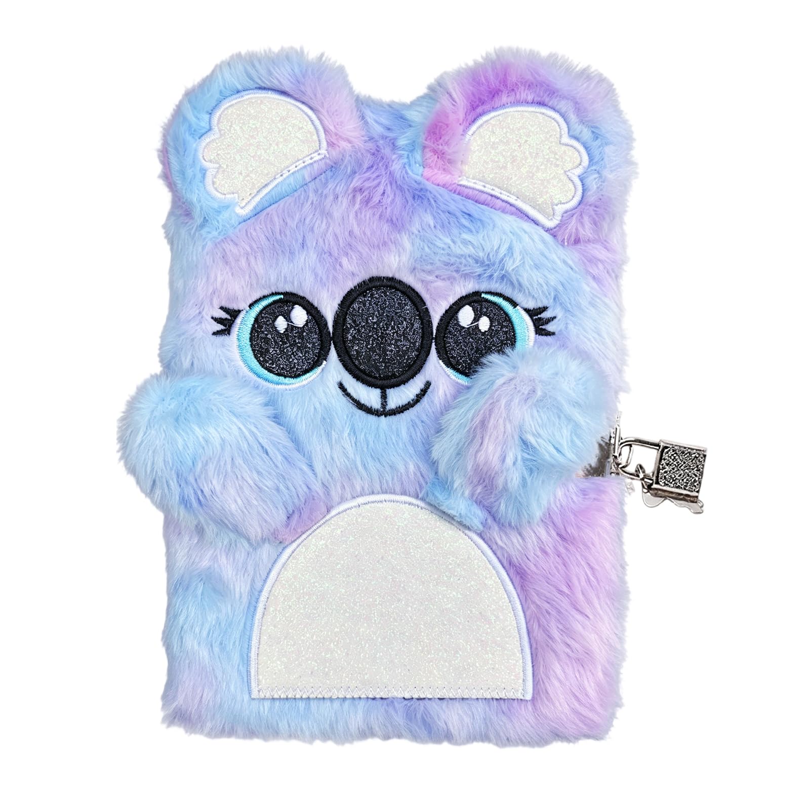 LTMMC Secret Diary for Girls, Fluffy Notebook with Lock & 2 Keys, Kids Gift