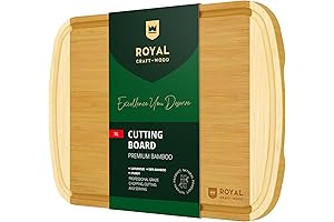 Bamboo Cutting Boards for Kitchen with Juice Groove