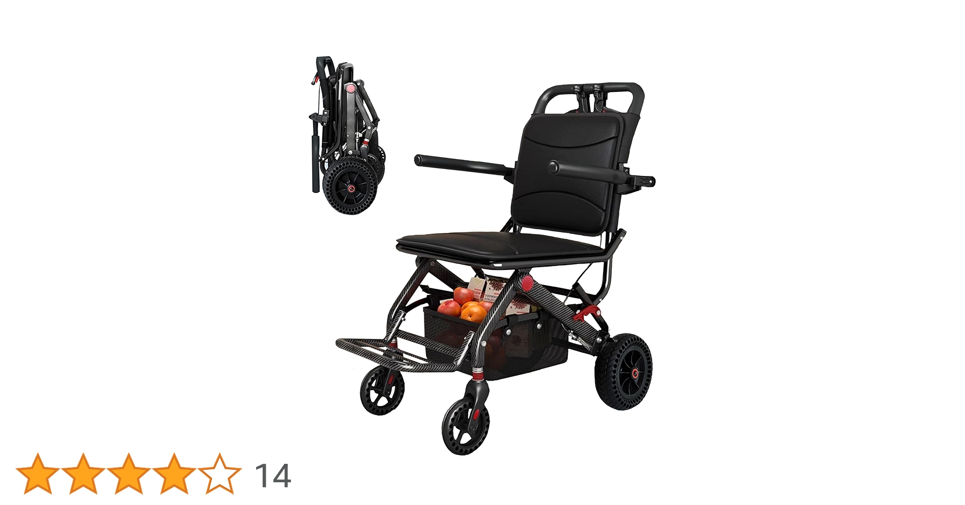 MIUGOO 介助用車椅子 買い物カゴ付き 未使用品 Amazon | Miugoo 車椅子 軽量車いす 介助用車いす 折りたたみ