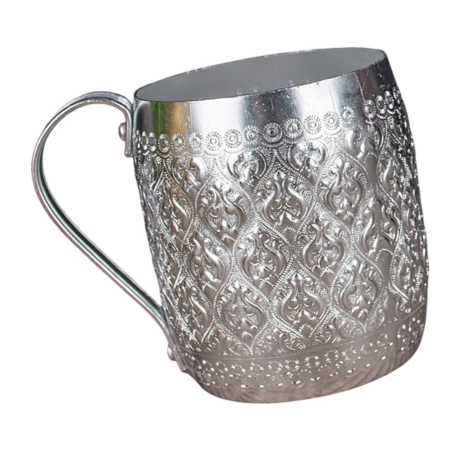 Buxuaaaa Artistic Thai Styles Metal Cup with Excellent Chilling Properties Outdoor Drinking Vessel for Refreshing Summers Drink Permanent Outdoor Drinking Vessel