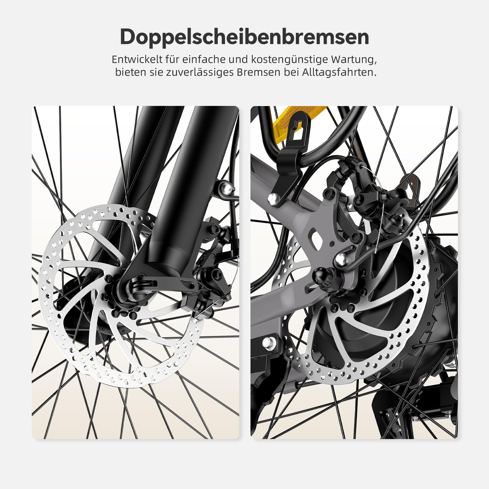 Touroll E-Bike für Erwachsene, 26" City Trekkingrad mit Hydraulischen Scheibenbremsen, 250W Motor, 100km Reichweite, 36V 15,6Ah Akku,7 Gänge, Pedelec E-Citybike für Damen Herren