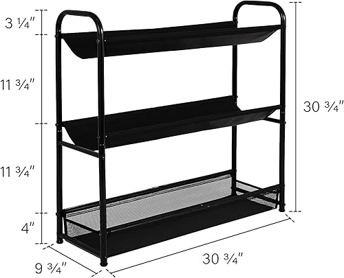 Miniatura 2 de StorageWorks Organizador de equipos deportivos de garaje, estante de bolas de 3 estantes para baloncesto, almacenamiento de juguetes de garaje