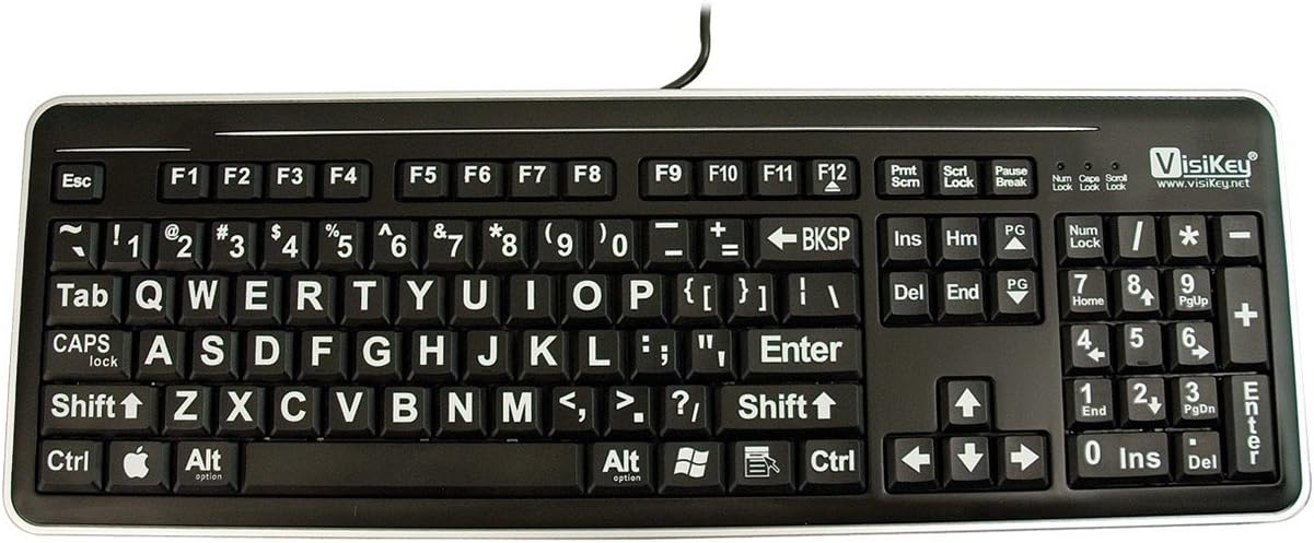 VisiKey Wired English Large Print Computer USB Keyboard