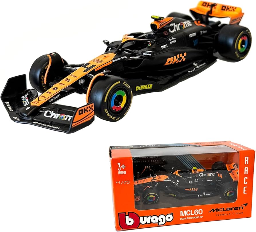 Bburago 1/43 Scale Formula 1 McLaren F1 MCL60 Singapore Grand Prix