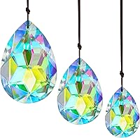 Vista 1 de 3 piezas de prismas de cristal de 2/2.5/3 pulgadas, atrapasoles de candelabro, adornos colgantes coloridos de Bauhinia, creadores de arcoíris