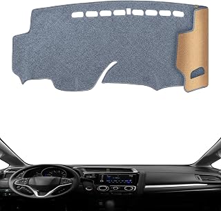 Dashboard Cover Dash Mat Fit for Ho-nda Fit 2020-2015 Car Dash Board Mat Anti-Glare Carpet,Non-Slip Pad Sunshield Protector (Grey)