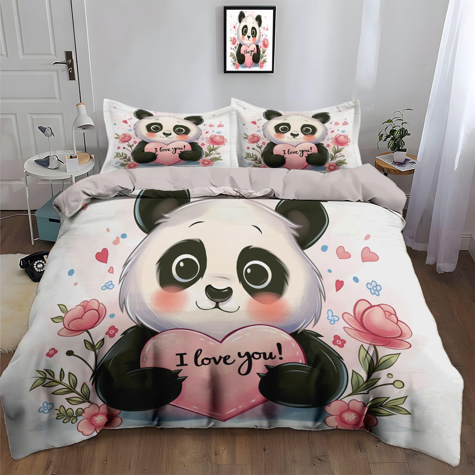 Housse de couette 200x200 Terre et étoiles avec taies d'oreiller microfibre 3D