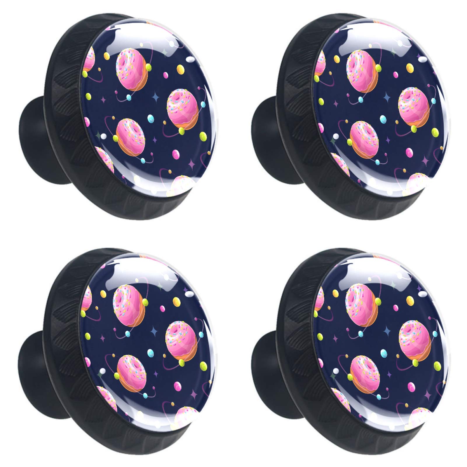 Boutons de tiroir en verre multicolore poignée de meuble fantaisie