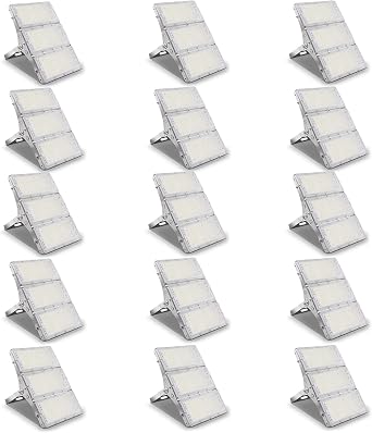 Viugreum 300W Flood Lights Outdoor, 24000LM Super Bright LED Work Light, 6000K Daylight White LED Flood Light Outdoor, IP65 Waterproof Security Lights for Garage, Yard, Lawn, Garden, Stadium - 15 Pack