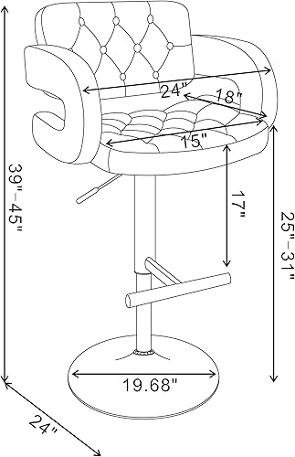 Miniatura 3 de Coaster Home Furnishings Silla de pub contemporánea de altura ajustable con respaldo medio, taburete de bar giratorio, taburete de bar con botón