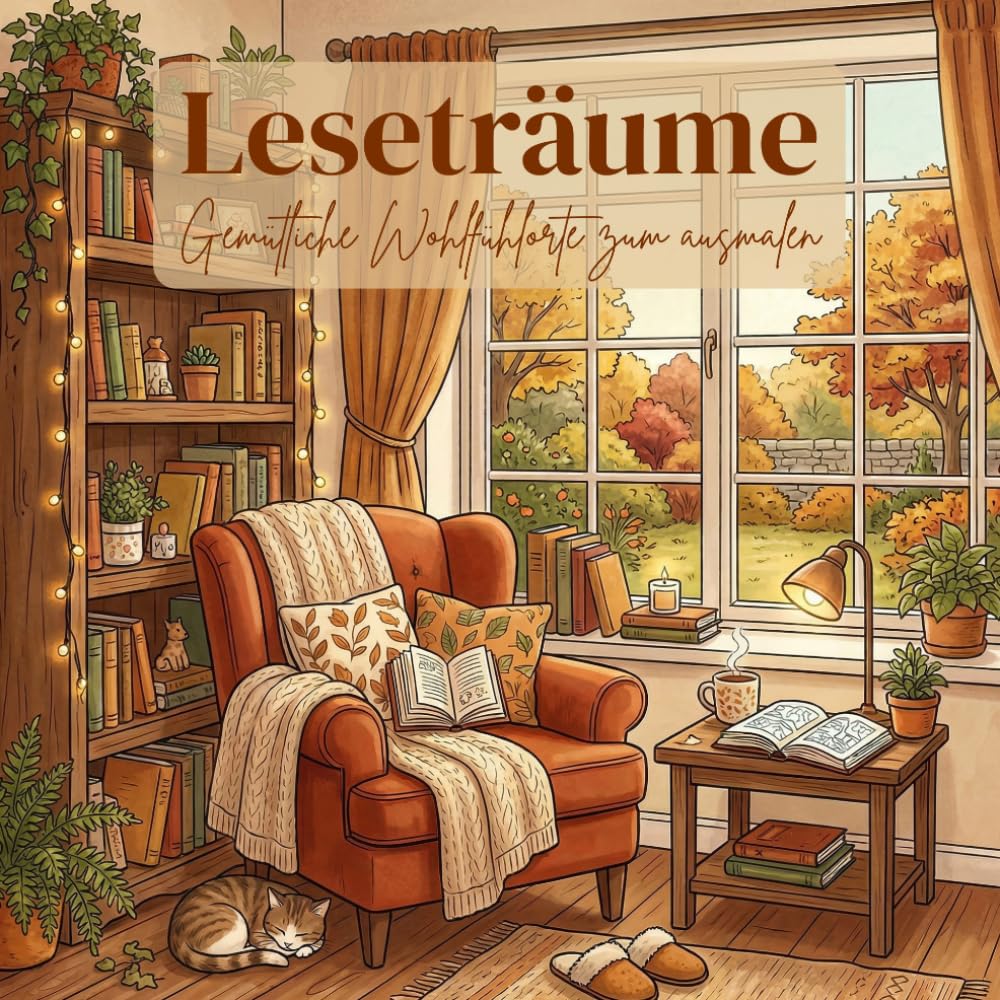 Leseträume: Gemütliche Wohlfühlorte zum ausmalen