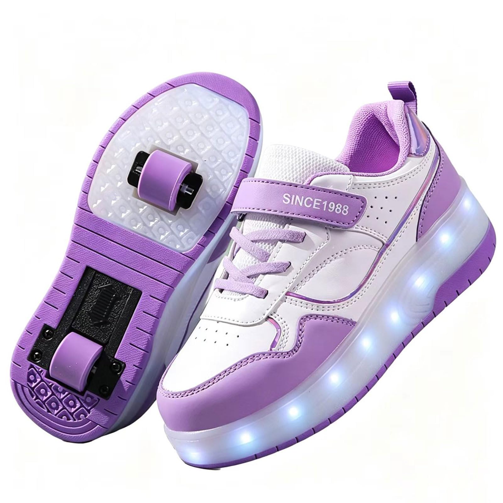 Zapatos de Skate con Ruedas para niñas y niños,Desmontables con Ruedas,Zapatos con Ruedas Unisex niños,DiseñO Dos En Uno,Adecuado para Senderismo,Patinaje,Deportes Al Aire Libre