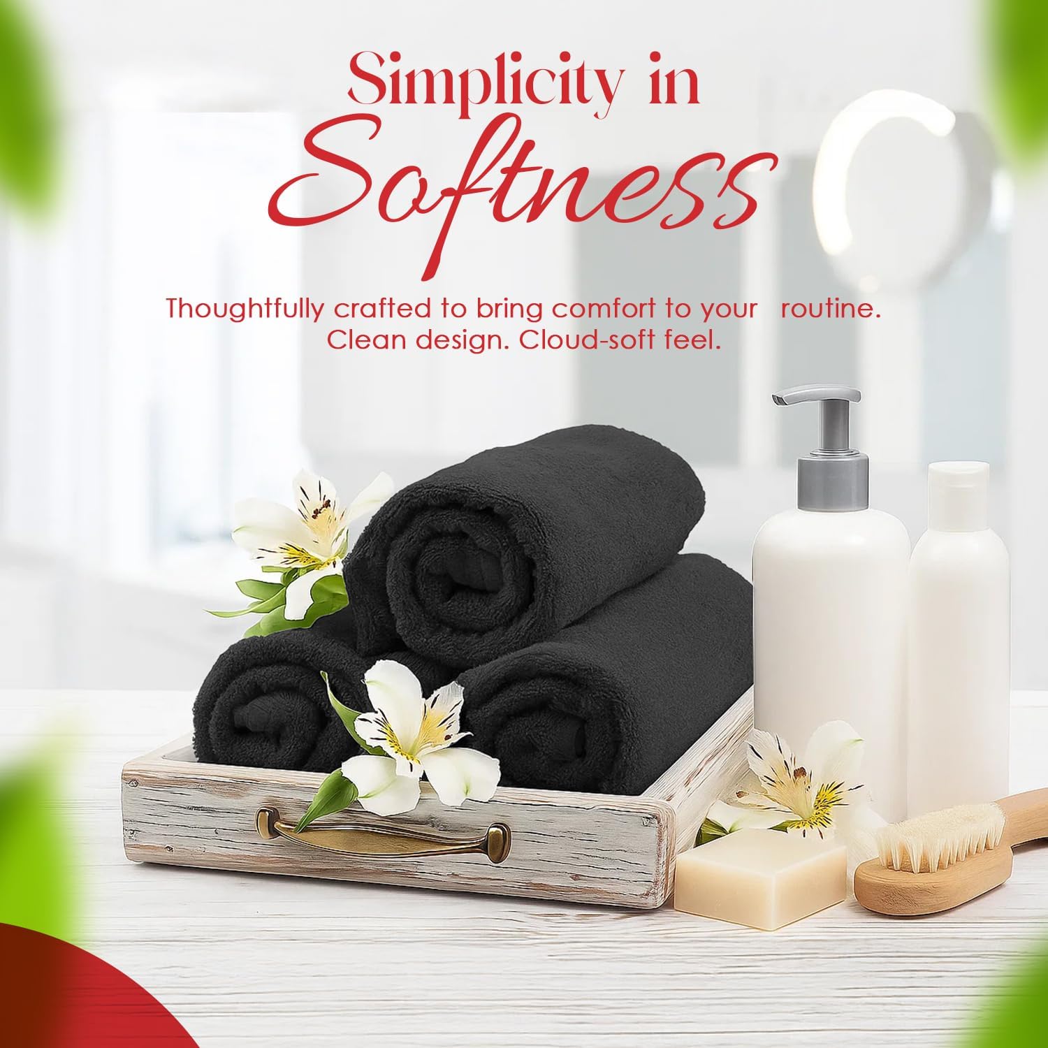 RIVERSIDE 100% Ring Spun Cotton Bath Towels Set of 4 (27x54) & Face Towels Set of 12 (12x12) - Luxury 600 GSM, Ultra Soft, Quick Dry & Highly Absorbent Washcloths for Bathroom, Gym, Spa & Hotel