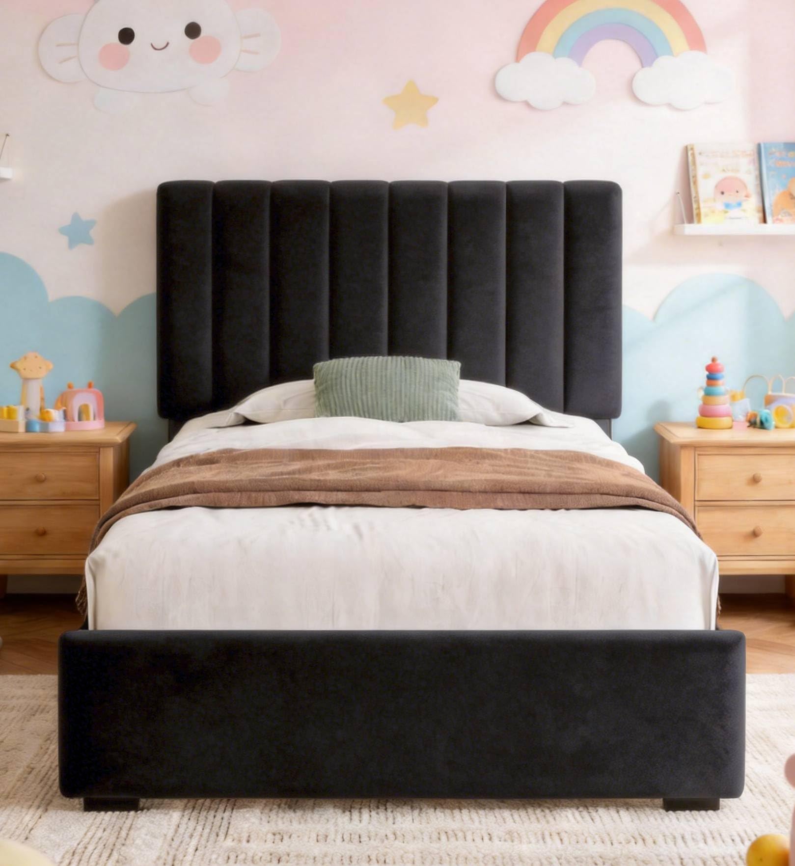 Welzona Velvet Twin Bed