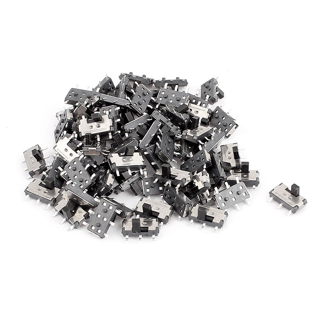 N/A 70Pcs 7x3.5x1.5mm 2 Position DPDT 6 Broches Vertical Mini SMD Slide Switch