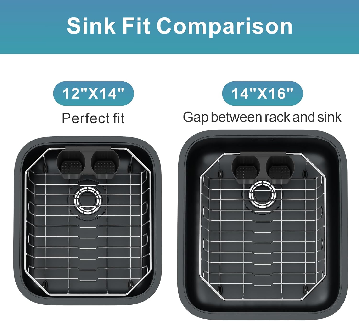 GSlife Small in Sink Dish Drying Rack - Stainless Steel Compact Dish Drainer for RV Kitchen Apartment Sink, Rust Resistant Inside Sink Rack, 1–2 Person Households, 11.6 W x 13.4 L, Silver