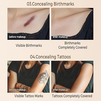 Concealer Full Coverage Long-lasting Cover up Makeup Under Eye Brightener Color Correcting Concealer for Dark Circles (03)