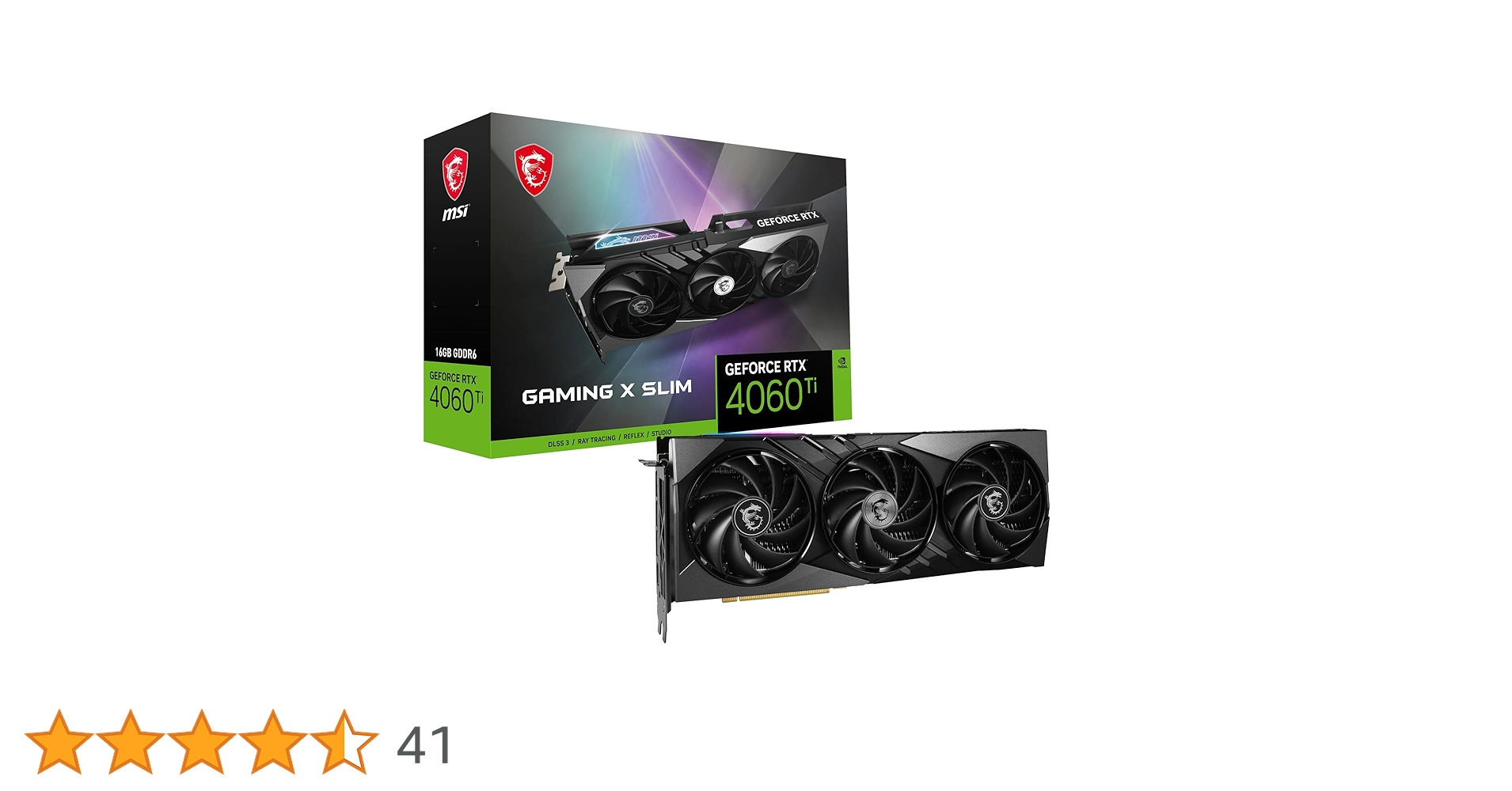 【本体のみ】MSI GeForce RTX 4060 Ti 16G MSI Gaming GeForce RTX 4060 Ti 16GB GDRR6 Boost Clock: 2685