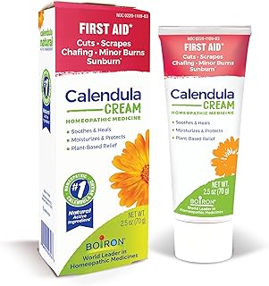 Boiron Calendula Cream for First Aid, Minor Burns, Cuts, Scrapes, Insect Bits and Sunburn - 2.5 oz