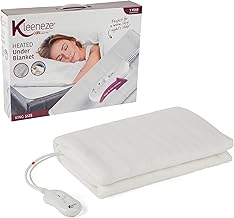 Kleeneze KL1286STK Electric Blanket King Size - 120 x 130cm, Polyester Heated Underblanket with 3 Heat Settings, Fast Heat Up, Overheat Protection, Machine Washable, Easy-to-Use Removable Controller
