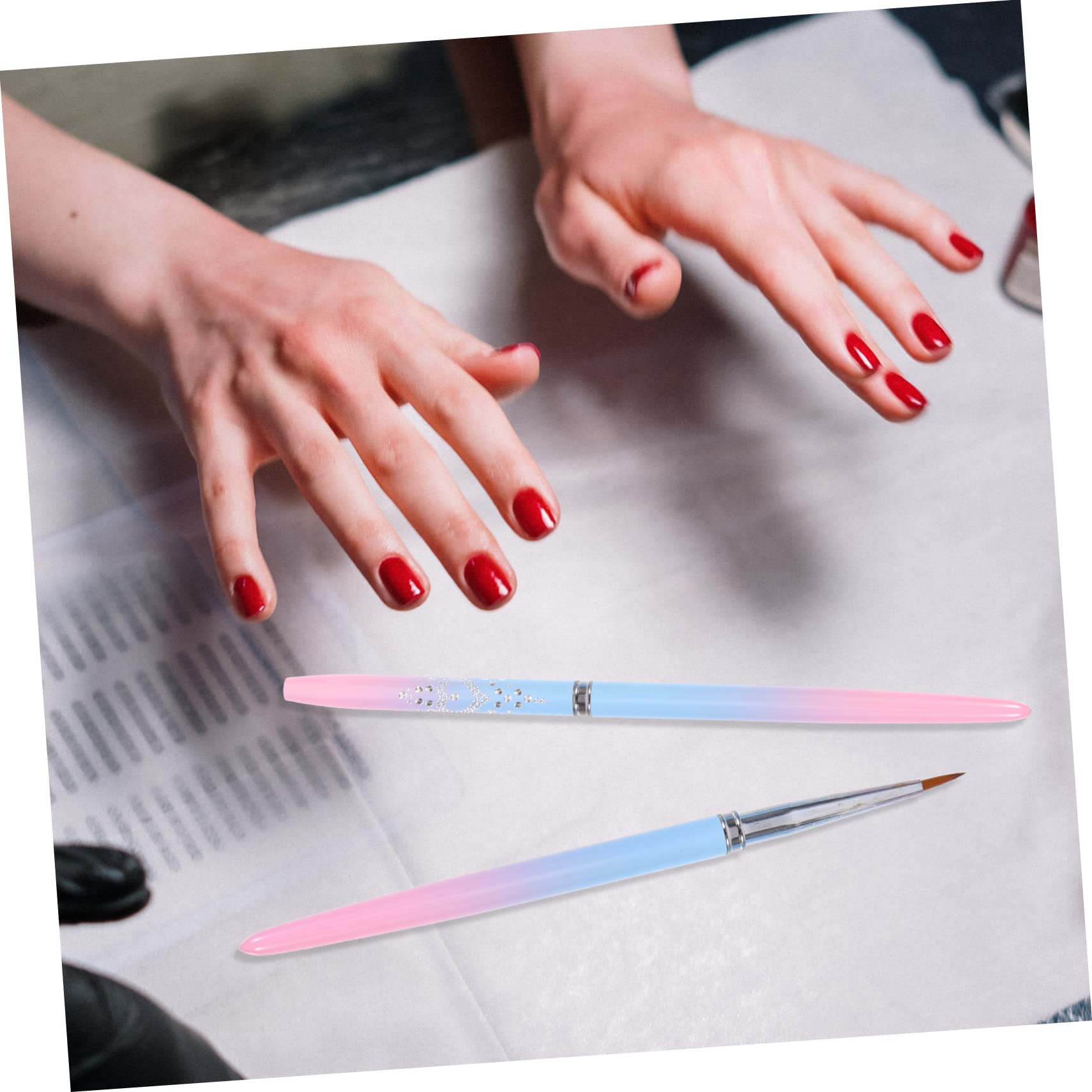 Healeved 15pezzi Penne Per Nail Art Strumenti Per Manicure Professionale Per Uso Domestico e Salone Pennarelli Per Unghie Con Testa Per Disegni Eleganti e Applicazioni Fluide